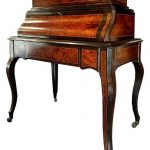 Petite ladies secretary with built Swiss music box