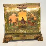 ANTIQUE CELLULOID PHOTO ALBUM MUSIC BOX